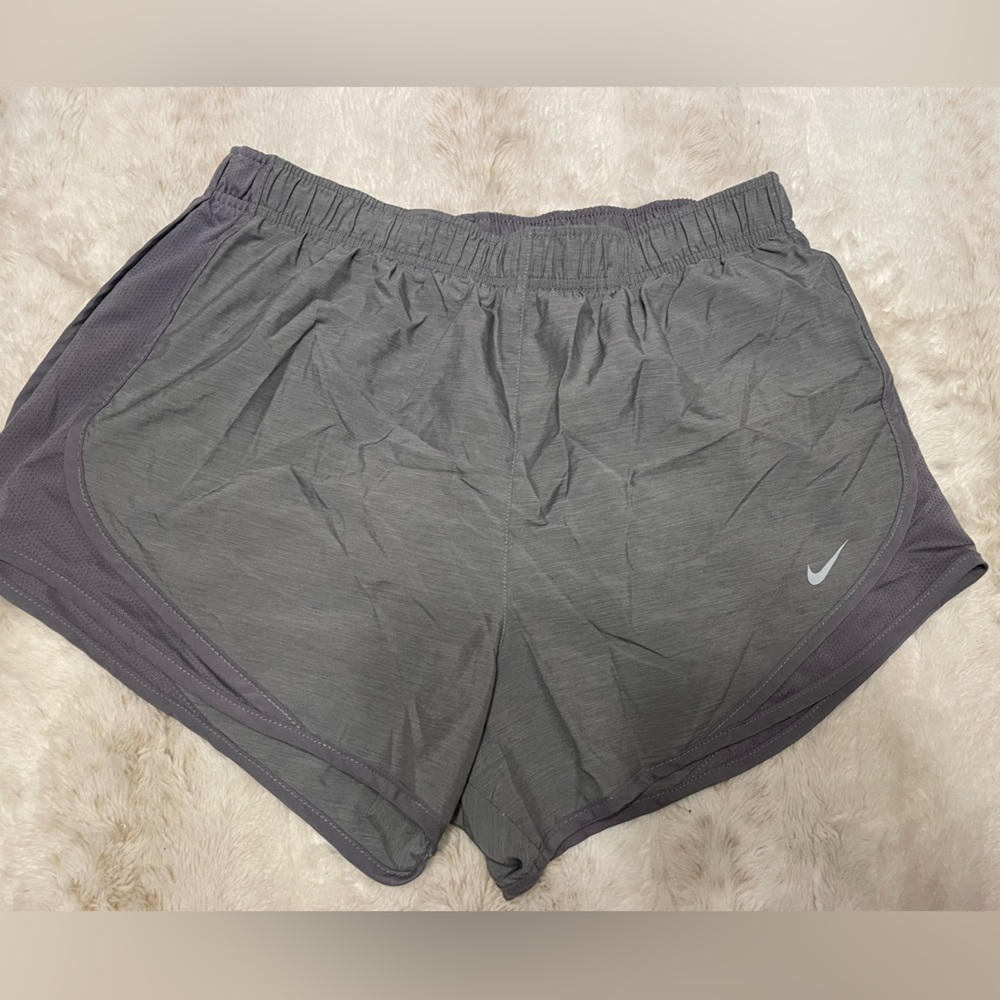 Grey Nike running shorts